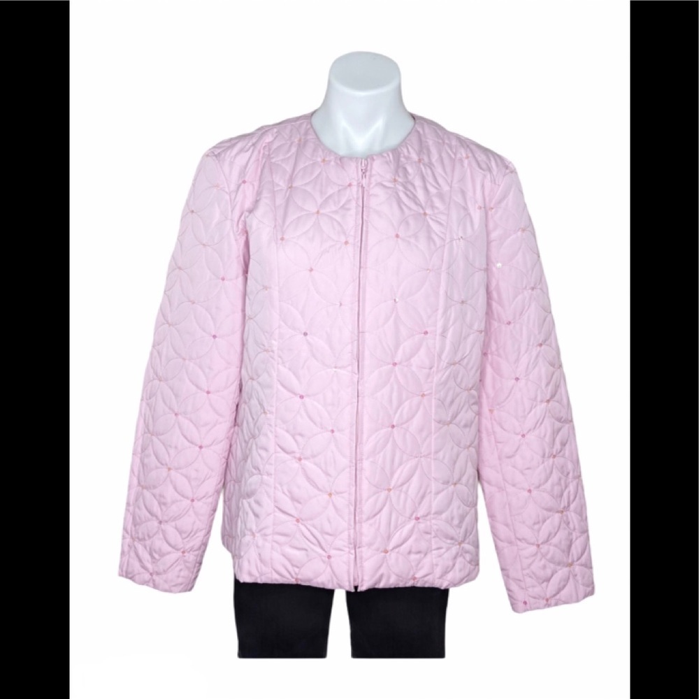 Hasting & Smith Petite XL Quilted Pink Jacket Coat